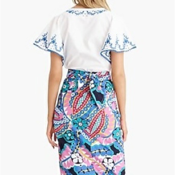 J Crew, Tie-back tulip skirt in Ratti® kaleidoscope floral size 4 - Picture 6 of 6